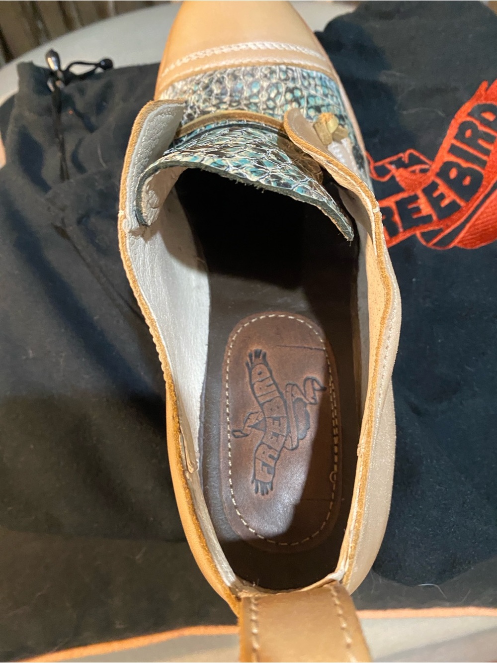 Freebird by Steven Tan & Teal Leather Slip-On Flats - Picture 7 of 8